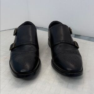 Men's Black Monk Strap Shoes
